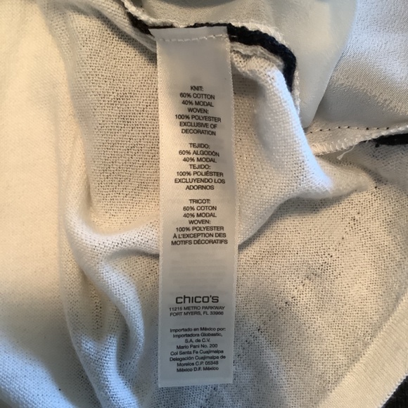 Chico’s Ladies Mixed Fabric Madison Cardigan Sweater Alpaca Heather Gray Size 1 - Picture 5 of 7